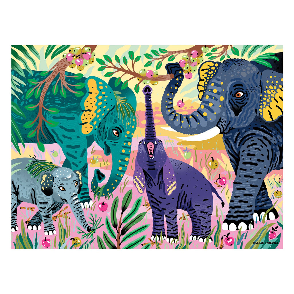 Asian Elephants Endangered Species 300 Piece Puzzle 300 Piece Puzzles Mudpuppy 