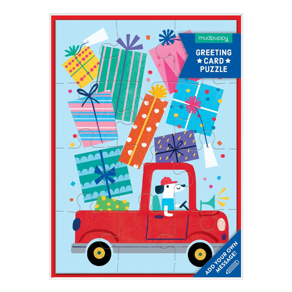Birthday Truck Greeting Card Puzzle - Mudpuppy