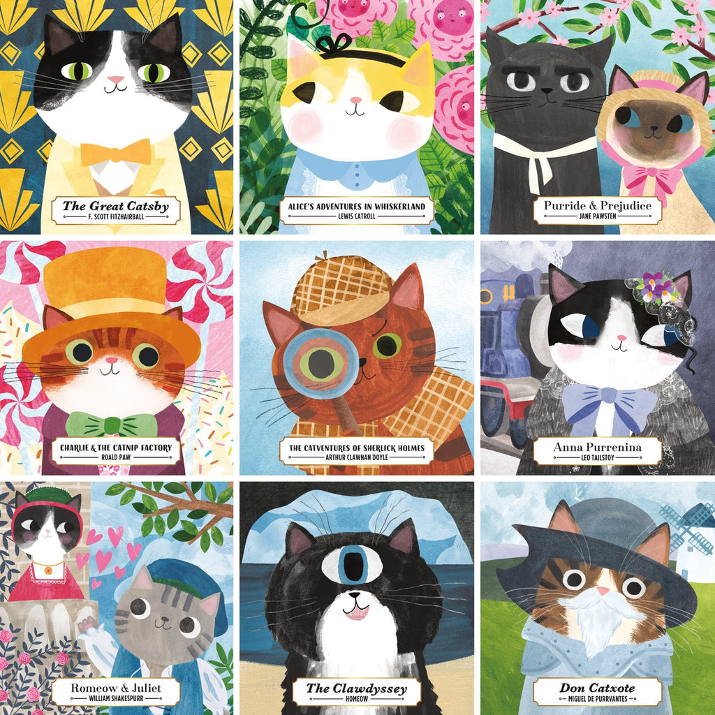 Bookish Cats 500 Piece Family Puzzle - Mudpuppy