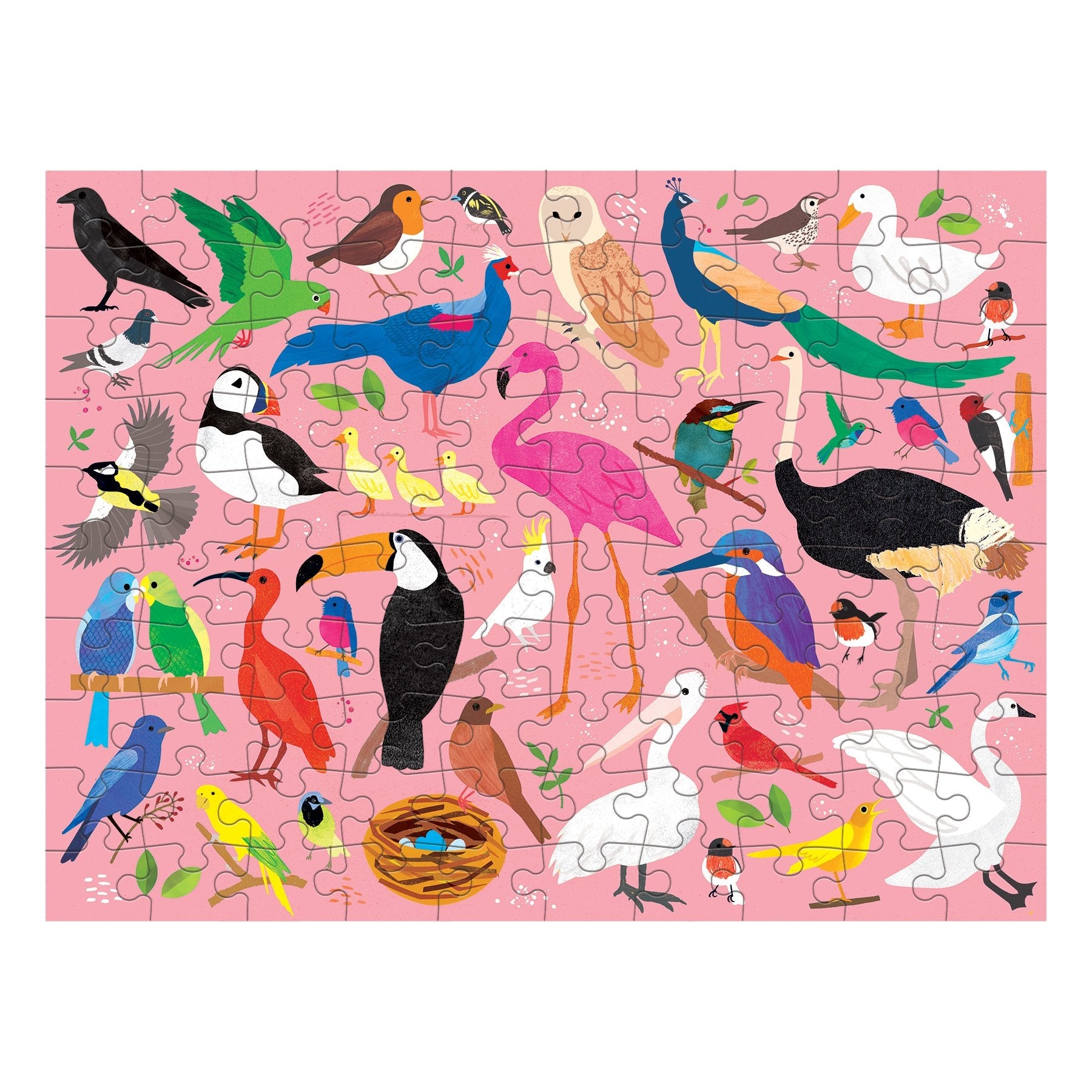 Thousand Birdie's Legs 2枚セット Bugs & Birds 100 Piece Double-Sided Puzzle - Mudpuppy