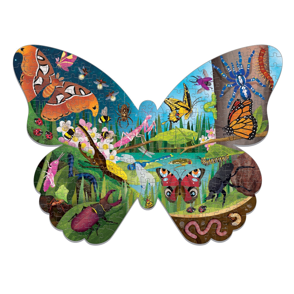 Bugs & Butterflies 300 Piece Shaped Scene Puzzle - Mudpuppy