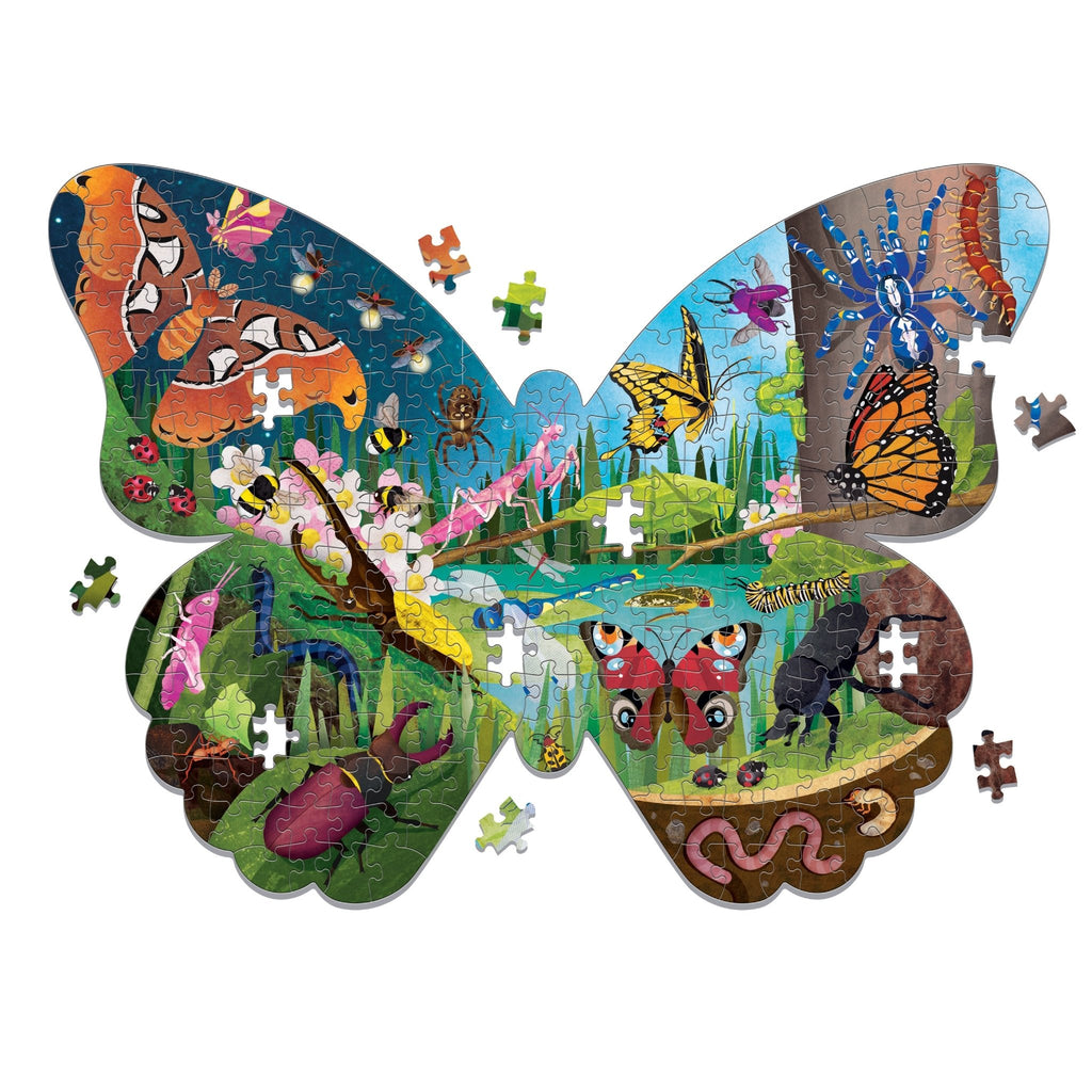 Bugs & Butterflies 300 Piece Shaped Scene Puzzle - Mudpuppy