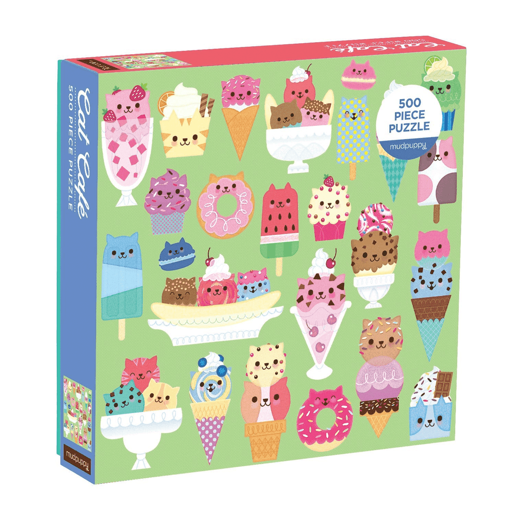 Cat Cafe 500 Piece Family Puzzle - Mudpuppy