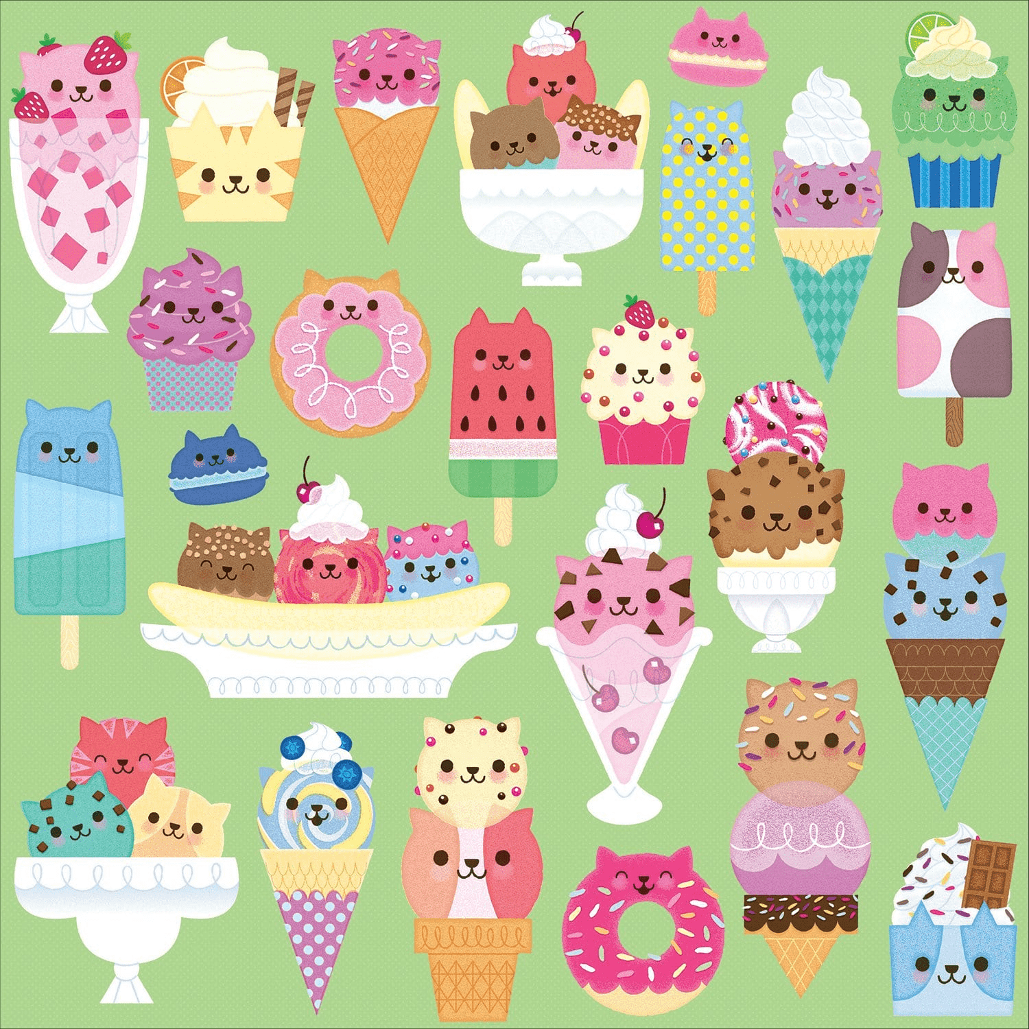 Cat Cafe 500 Piece Family Puzzle - Mudpuppy Cat Cafe 500 Piece Family Puzzle - Mudpuppy