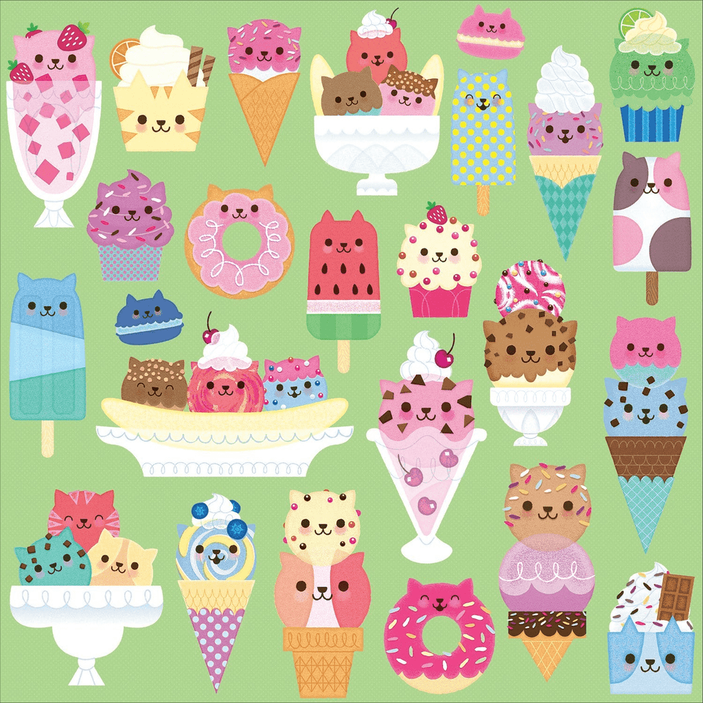 Cat Cafe 500 Piece Family Puzzle - Mudpuppy