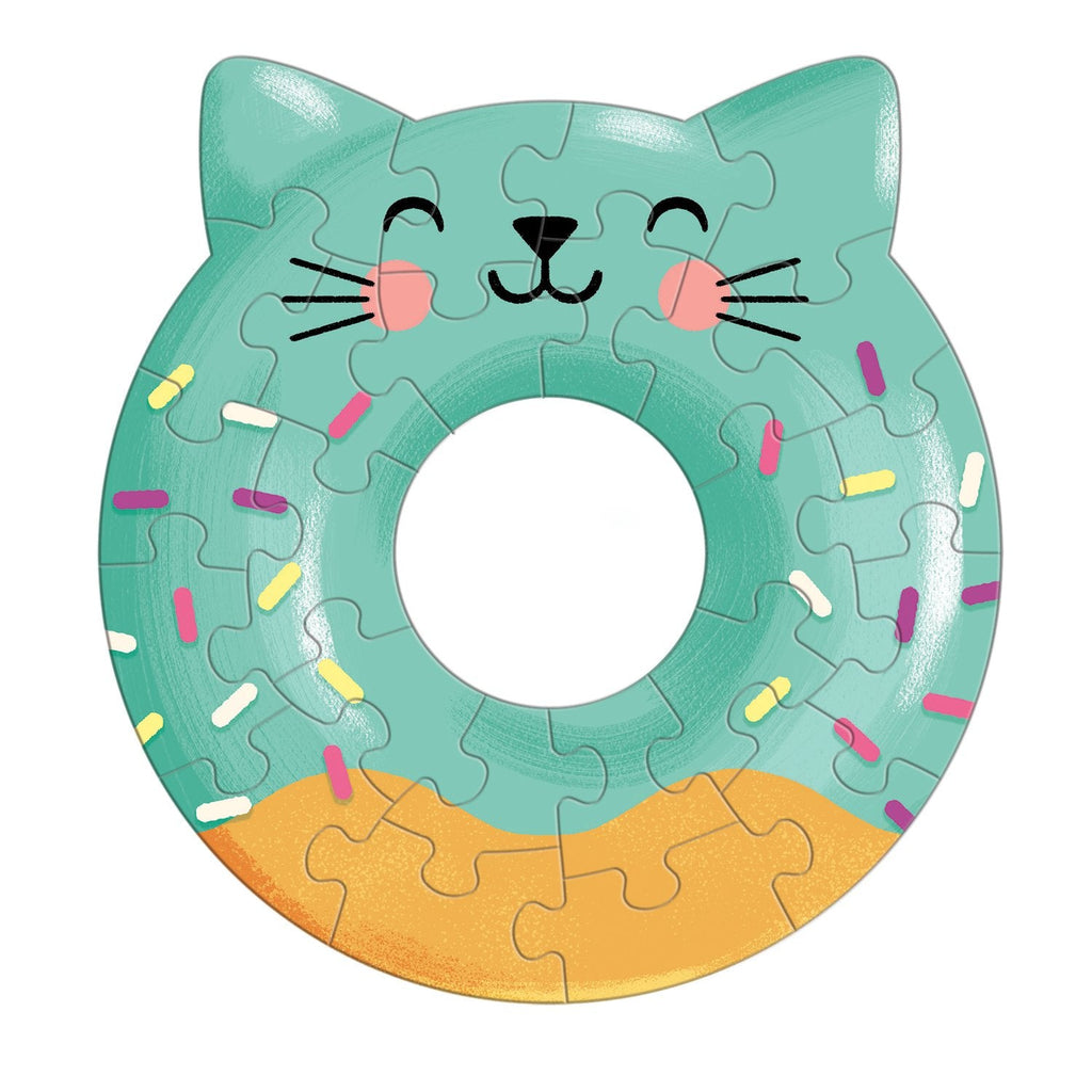 Cat Donut Shaped Mini Puzzle - Mudpuppy