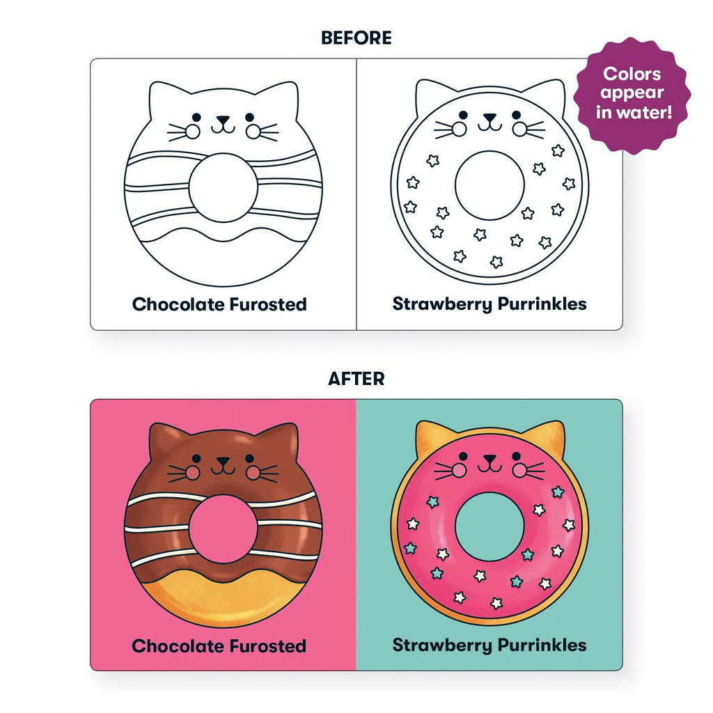 Cat Donuts Color Magic Bath Book - Mudpuppy