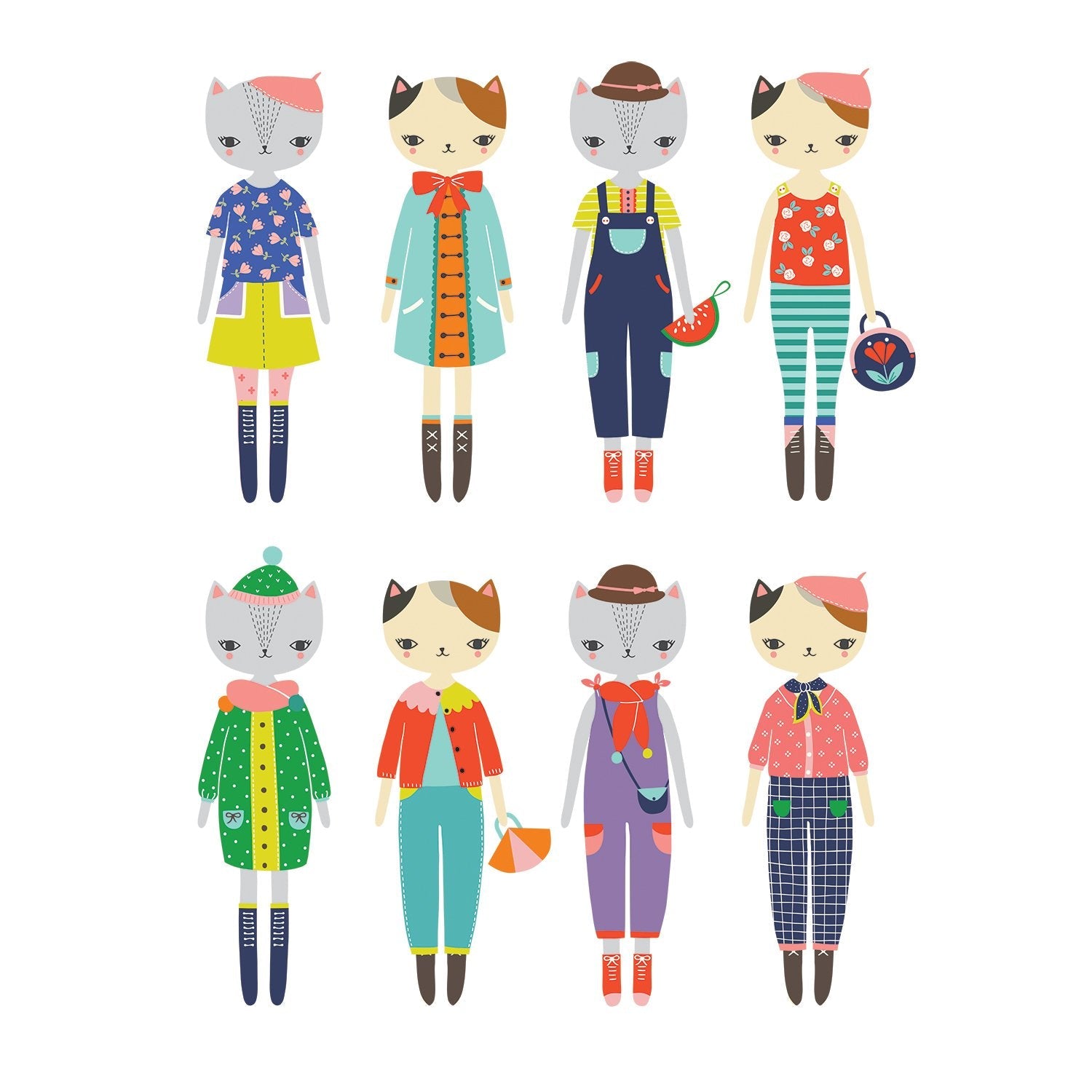 Cat Fashion Magnetic Dress Up Cat Fashion Magnetic Dress Up