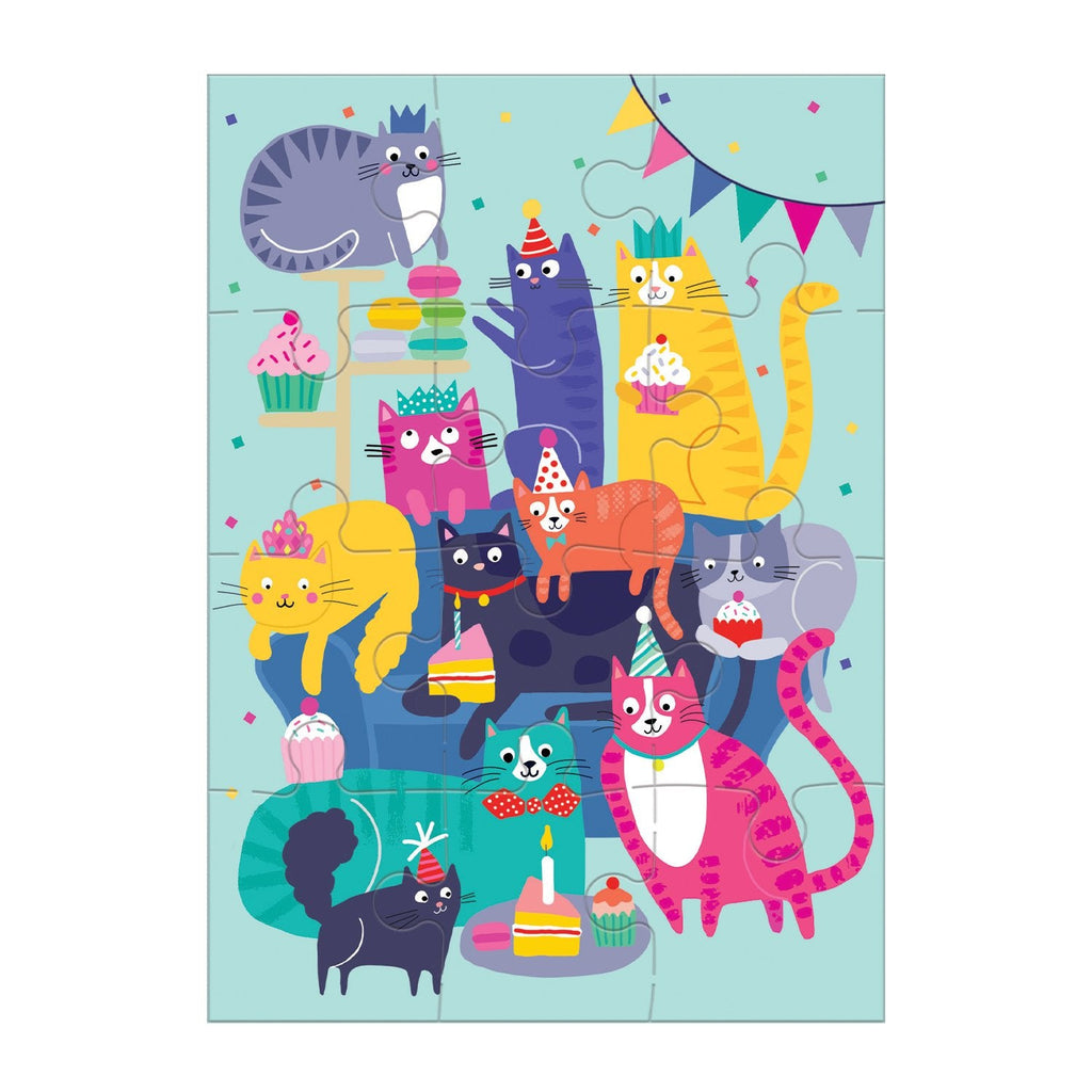 Cat Party Greeting Card Puzzle - Mudpuppy