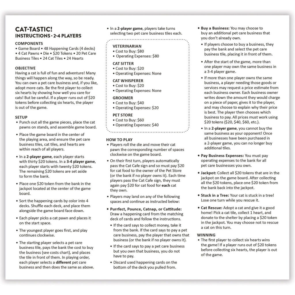 Cat-tastic! Board Game - Mudpuppy