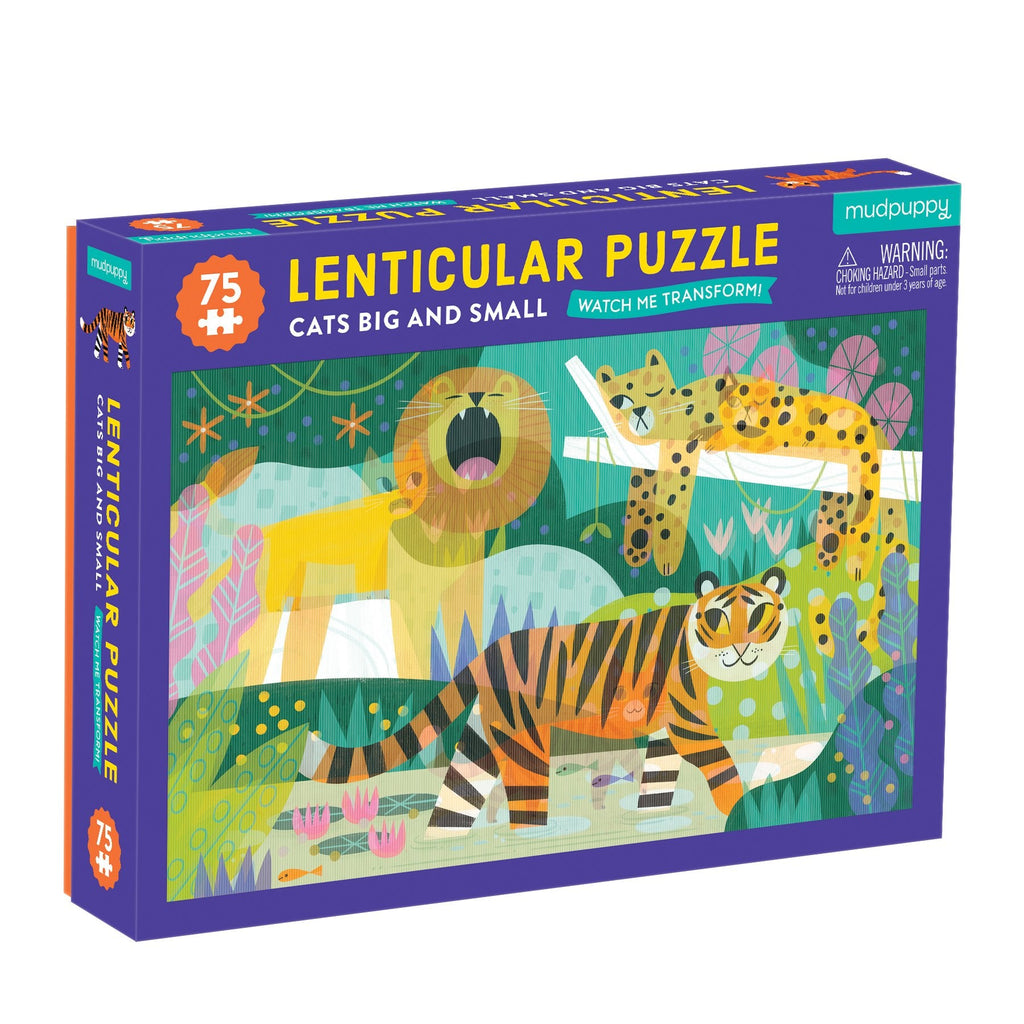 Cats Big and Small 75 Piece Lenticular Puzzle - Mudpuppy
