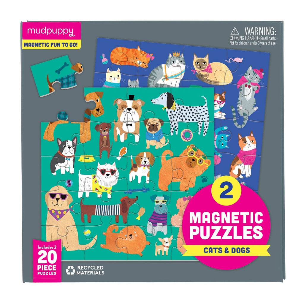 Cats & Dogs Magnetic Puzzles - Mudpuppy