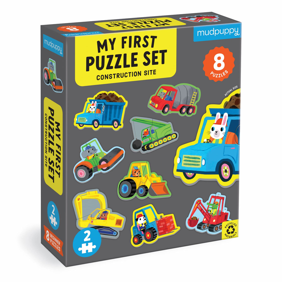 One Puzzle Construction Site 2 Piece My First Puzzles - Mudpuppy