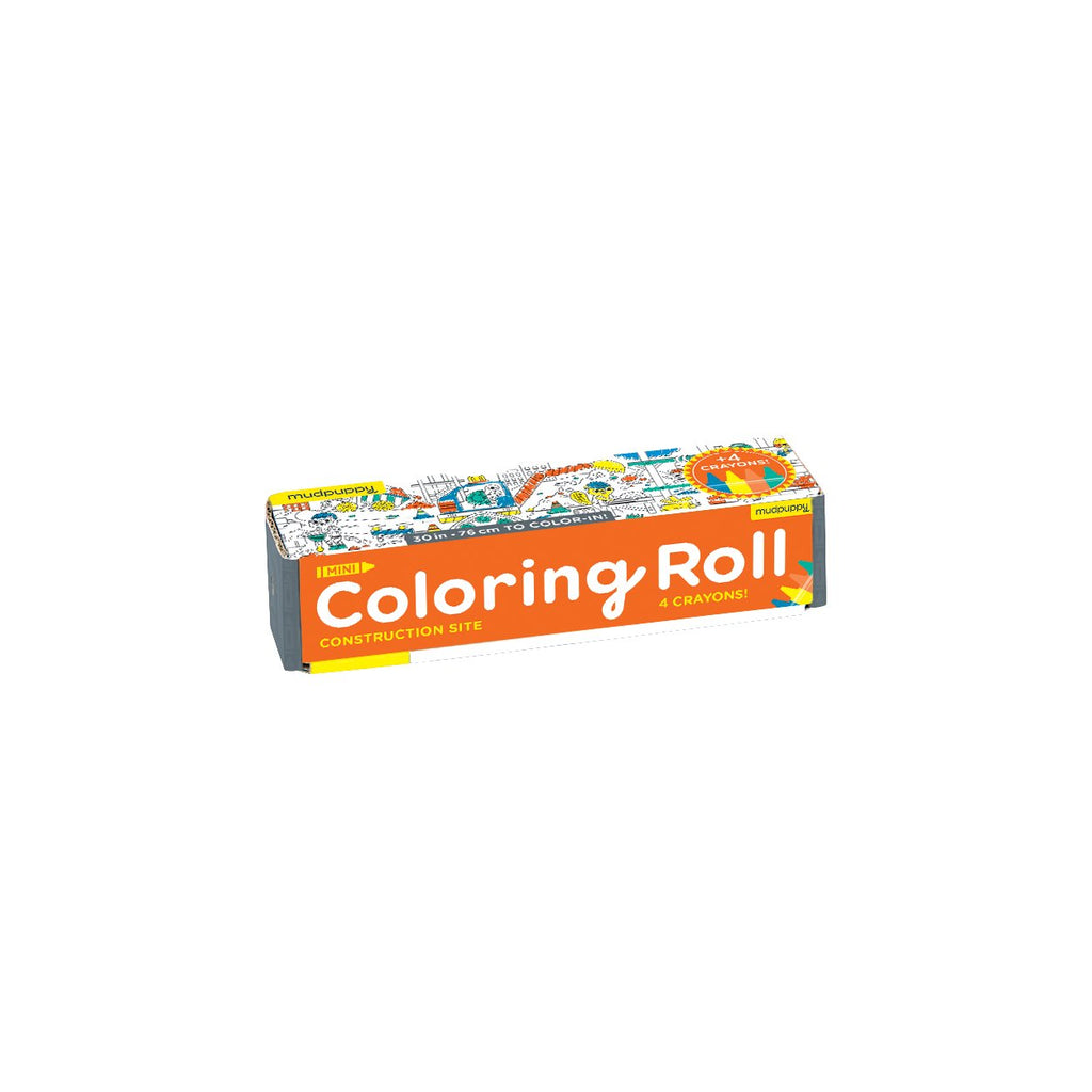 Construction Site Mini Coloring Roll - Mudpuppy
