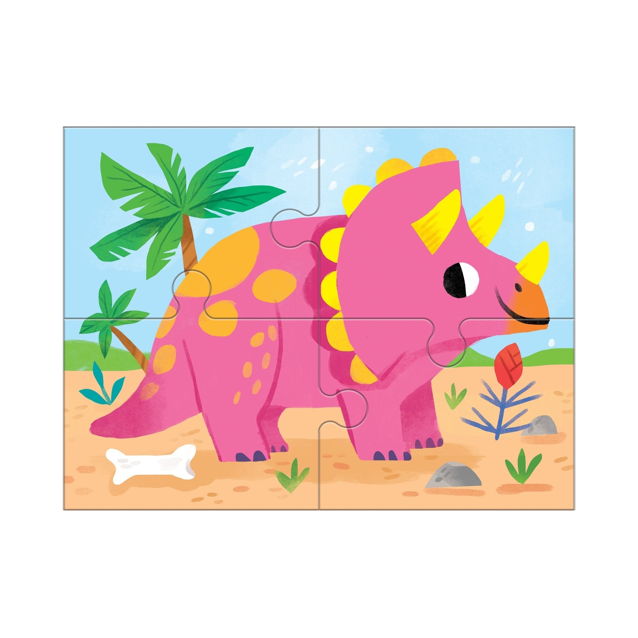 Dino Friends 4-in-a-Box Puzzle Set - Mudpuppy