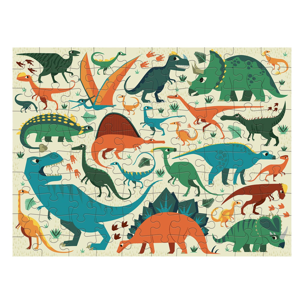 Dinosaur Dig 100 Piece Double-Sided Puzzle - Mudpuppy