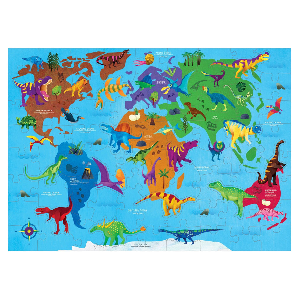 Dinosaur World Geography Puzzle - Mudpuppy