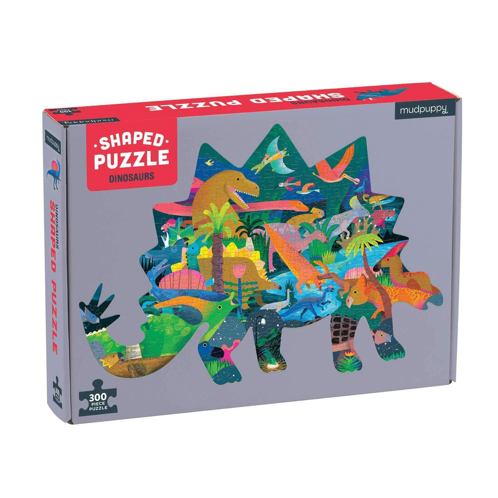 Dinosaurs 300 Piece Shaped Scene Puzzle - Mudpuppy