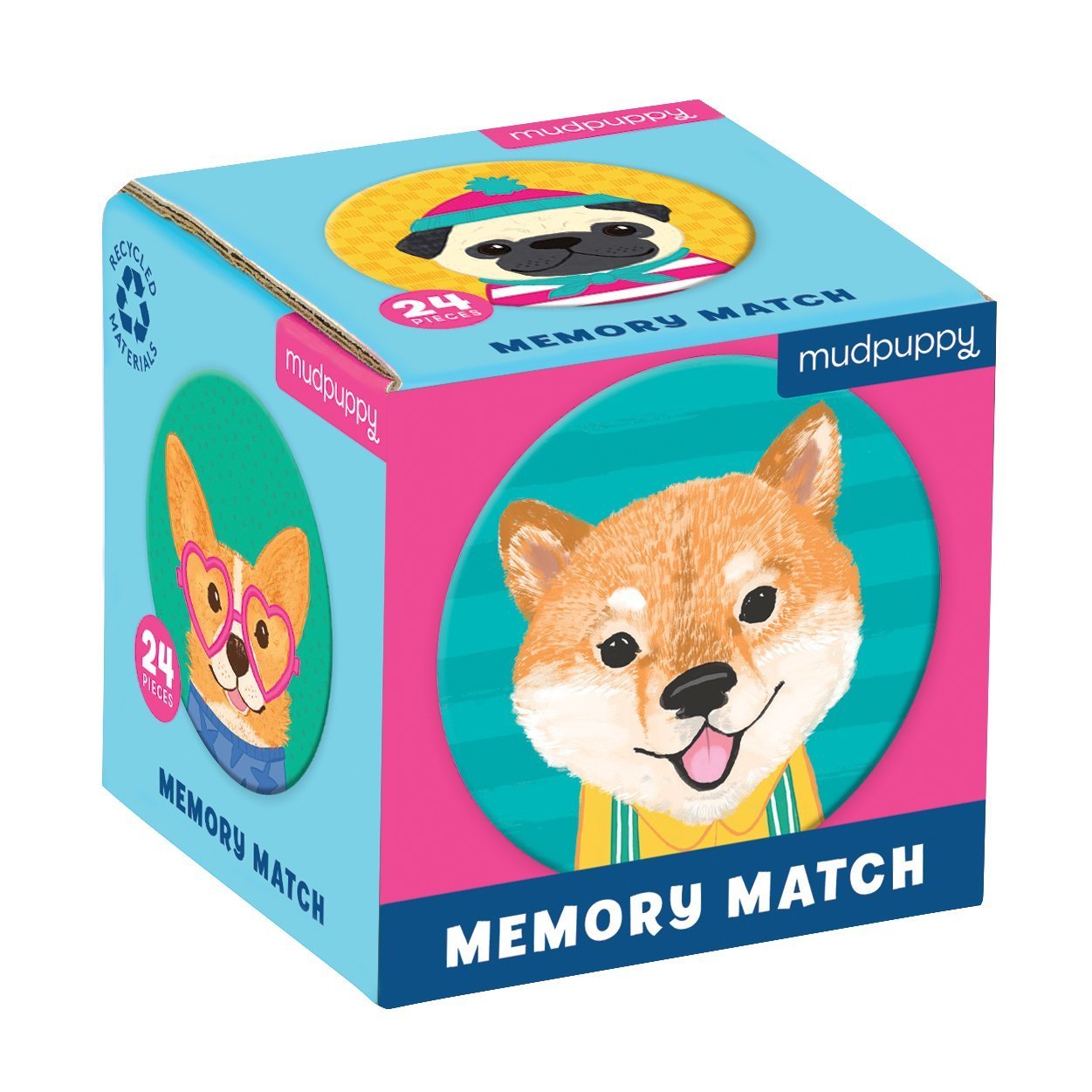 MudPuppy Gioco Di Memoria Mini Trasporti, 24 Pezzi, Per Bambini 3+