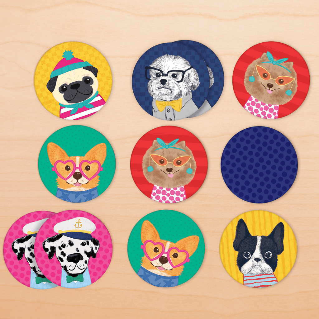 Dog Portraits Mini Memory Match - Mudpuppy