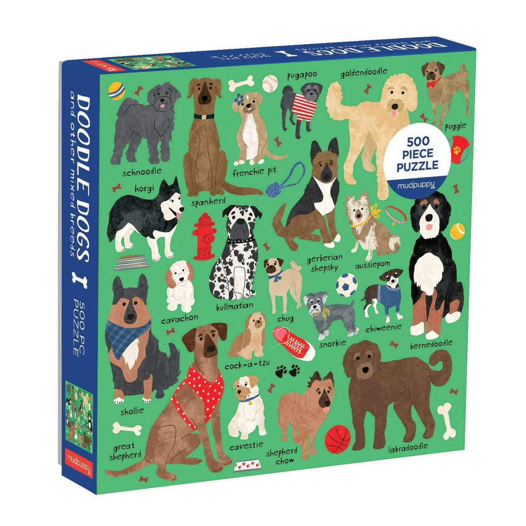 Doodle Dog And Other Mixed Breeds 500 Piece Family Puzzle - Mudpuppy