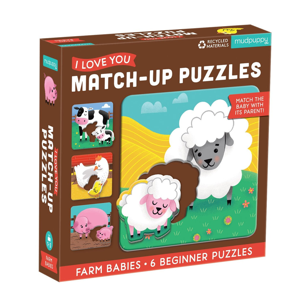 Farm Babies I Love You Match-Up Puzzles - Mudpuppy