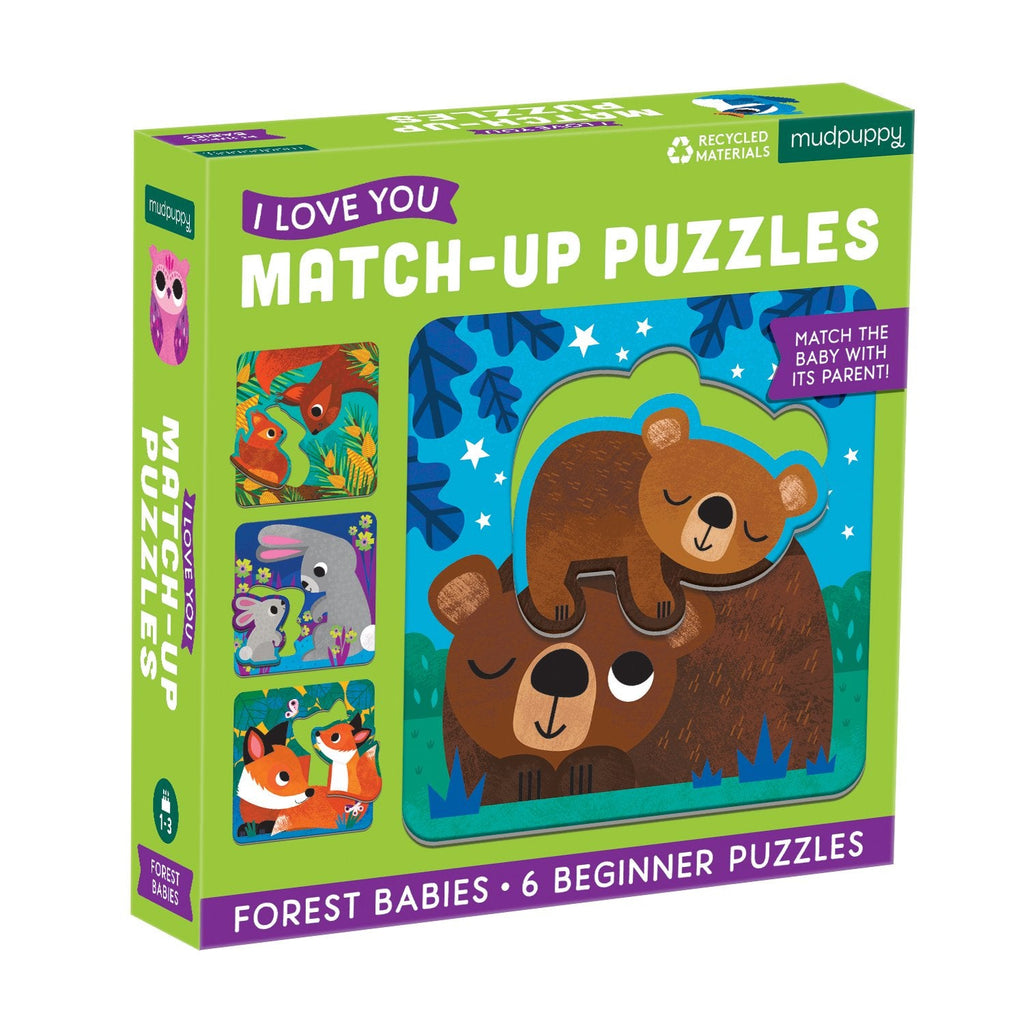 Forest Babies I Love You Match-Up Puzzles - Mudpuppy