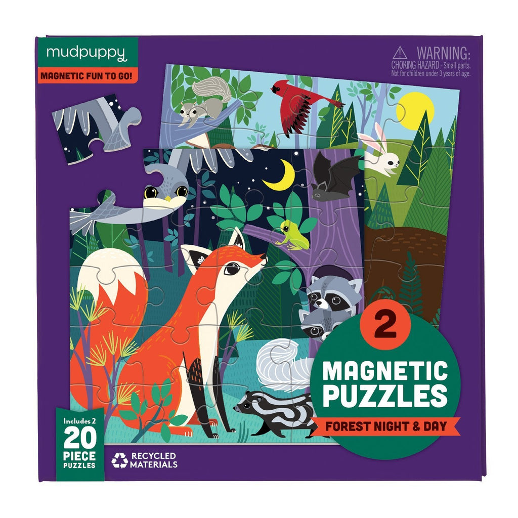 Forest Night & Day Magnetic Puzzles - Mudpuppy