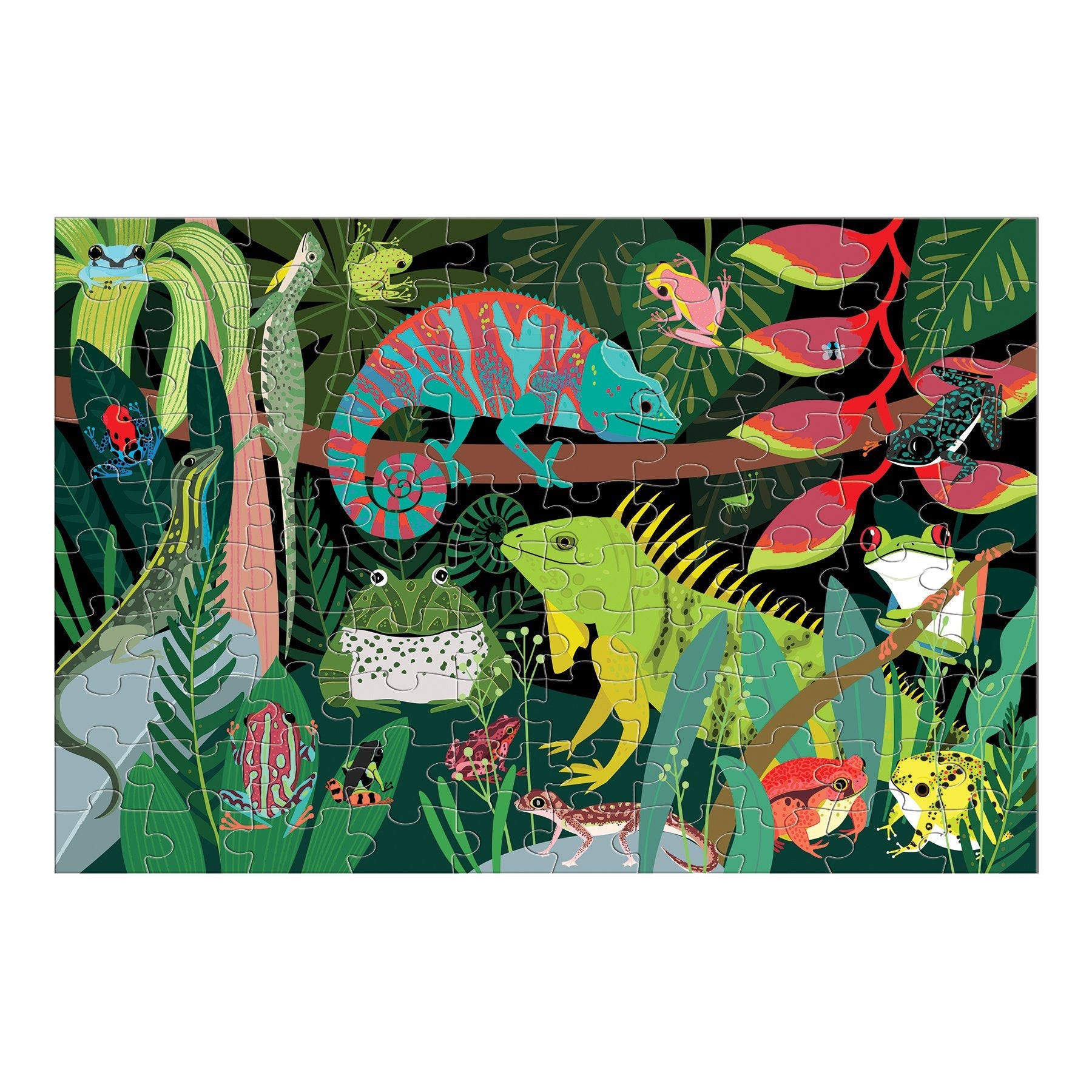 Frogs & Lizards Glow in the Dark Puzzle - Mudpuppy