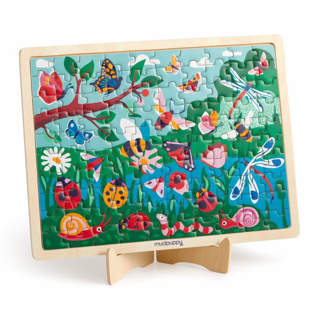 Garden Life 100 Piece Wood Puzzle + Display - Mudpuppy