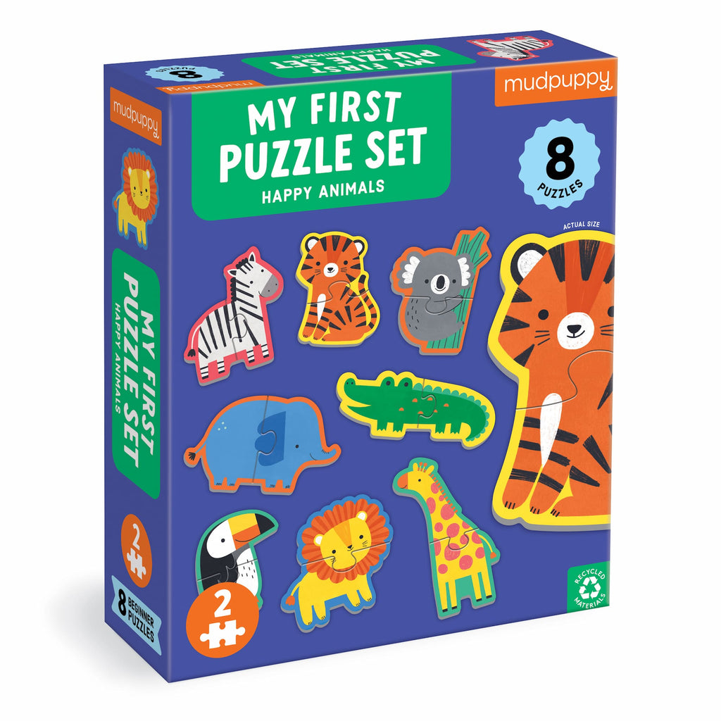 Happy Animals 2 Piece My First Puzzles - Mudpuppy