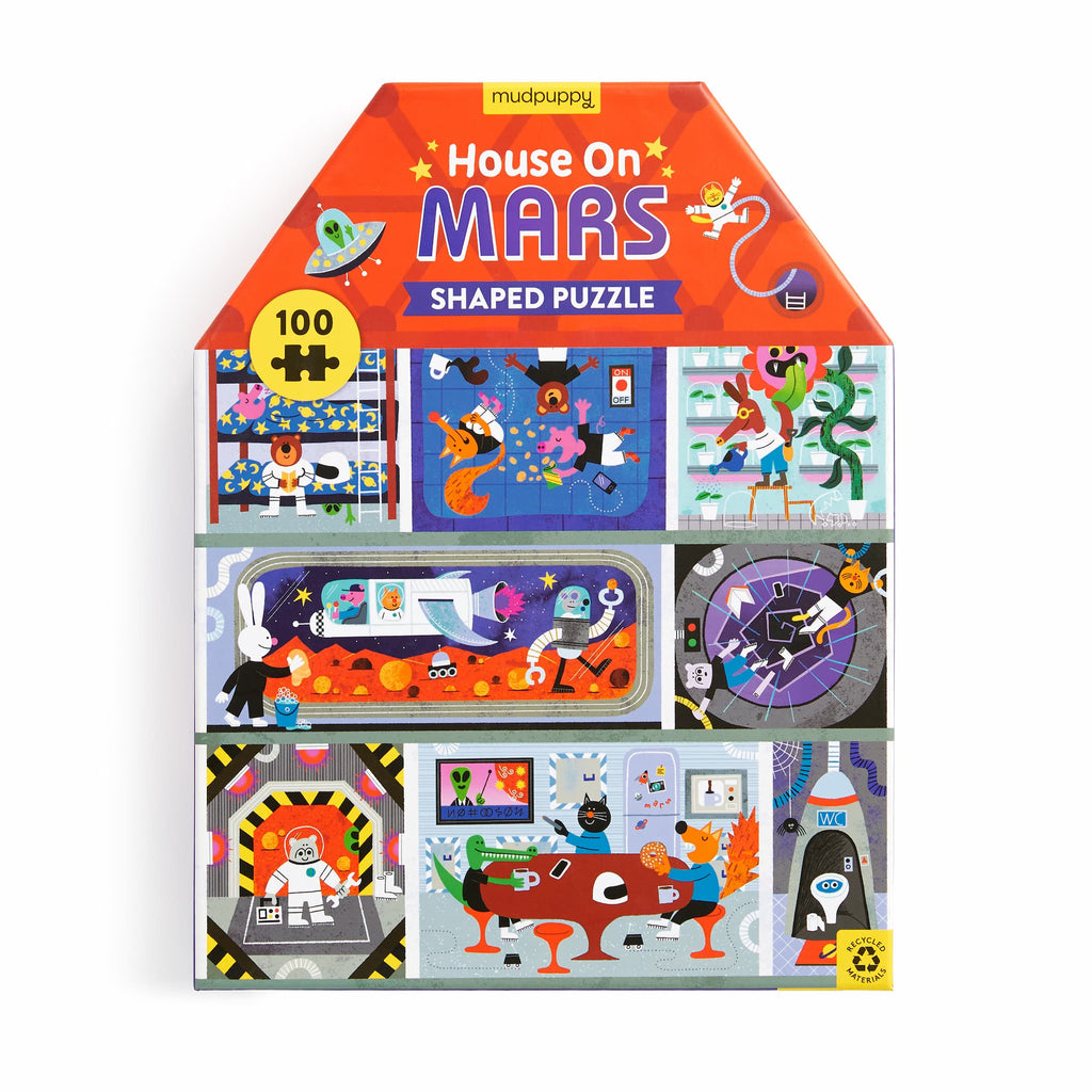 House on Mars 100 Piece House-Shaped Puzzle - Mudpuppy