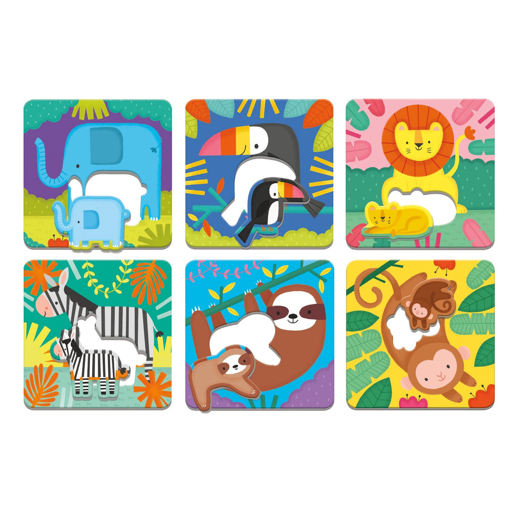 Jungle Babies I Love You Match-Up Puzzles - Mudpuppy
