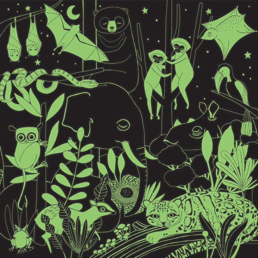 Jungle Illuminated 500 Piece Glow in the Dark Family Puzzle - Mudpuppy
