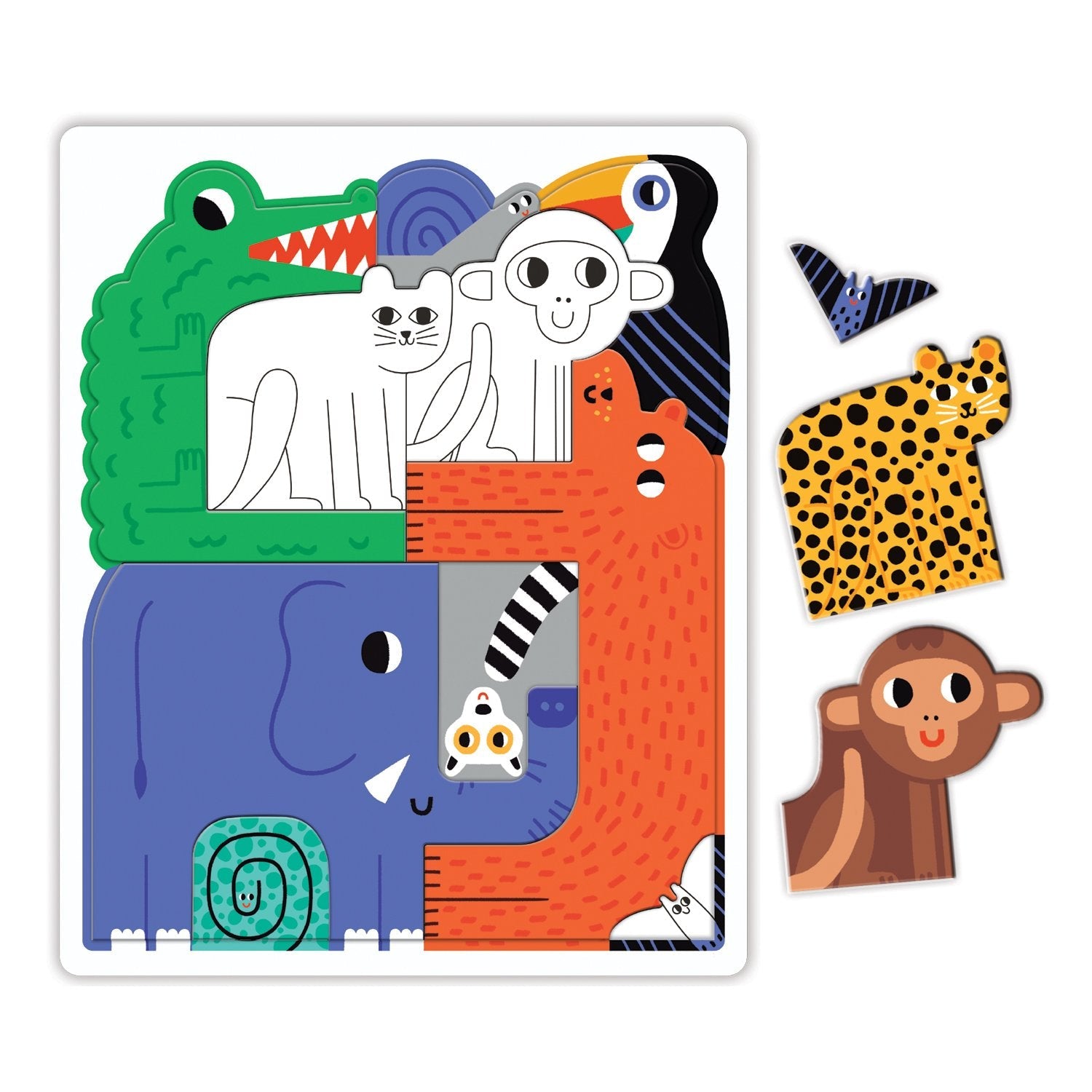 Puzzle Animaux thème Jungle Clementoni chez Rougier & Plé