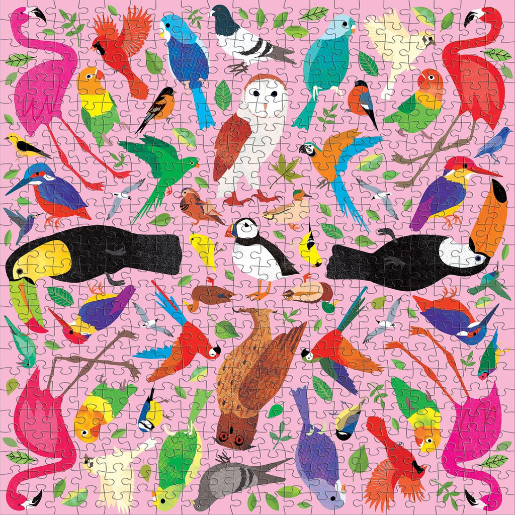 Kaleido-Birds 500 Piece Family Puzzle - Mudpuppy