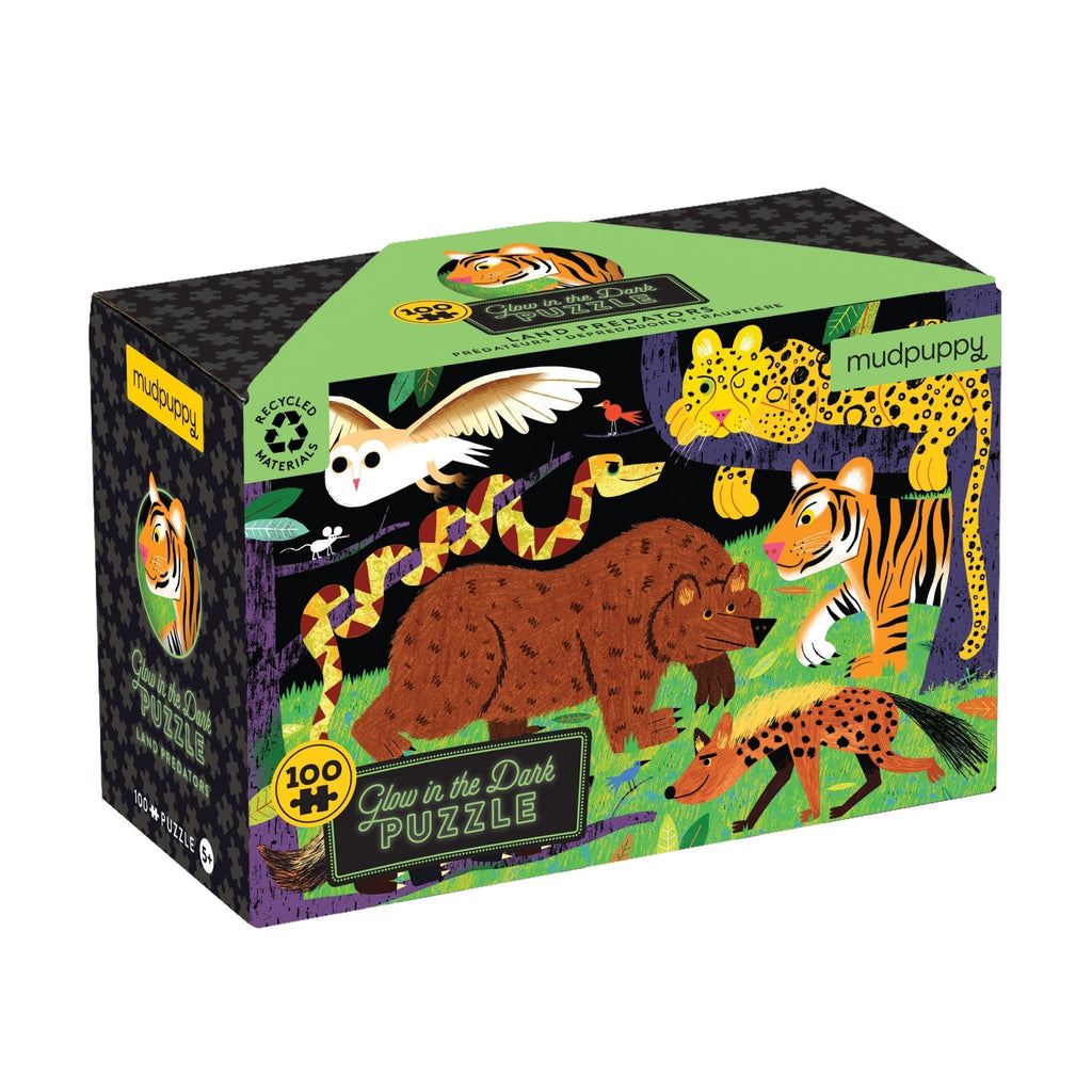 Land Predators 100 Piece Glow in the Dark Puzzle - Mudpuppy