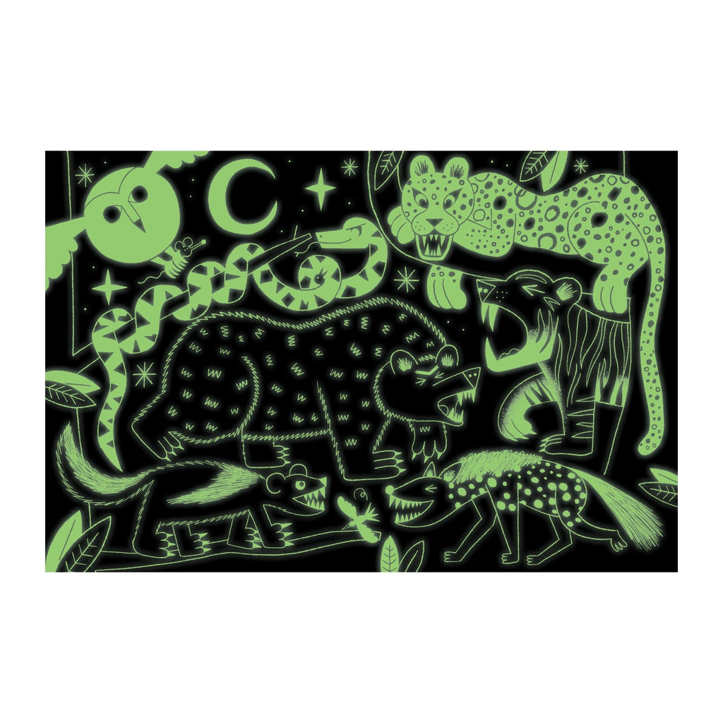 Land Predators 100 Piece Glow in the Dark Puzzle - Mudpuppy