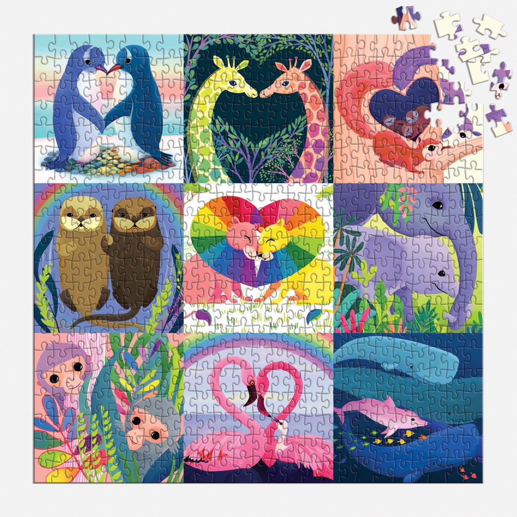 Love in the Wild 500 Piece Family Puzzle - Mudpuppy