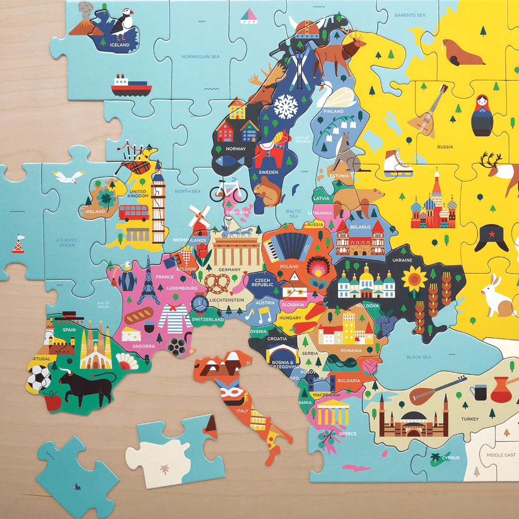 Map Of Europe Geography Puzzle - Mudpuppy