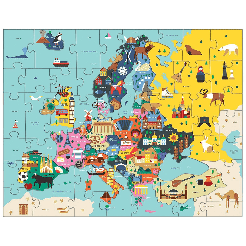 Map Of Europe Geography Puzzle - Mudpuppy