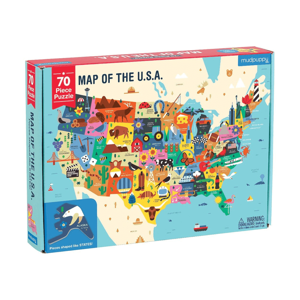 Map Of The U.S.A. Geography Puzzle - Mudpuppy