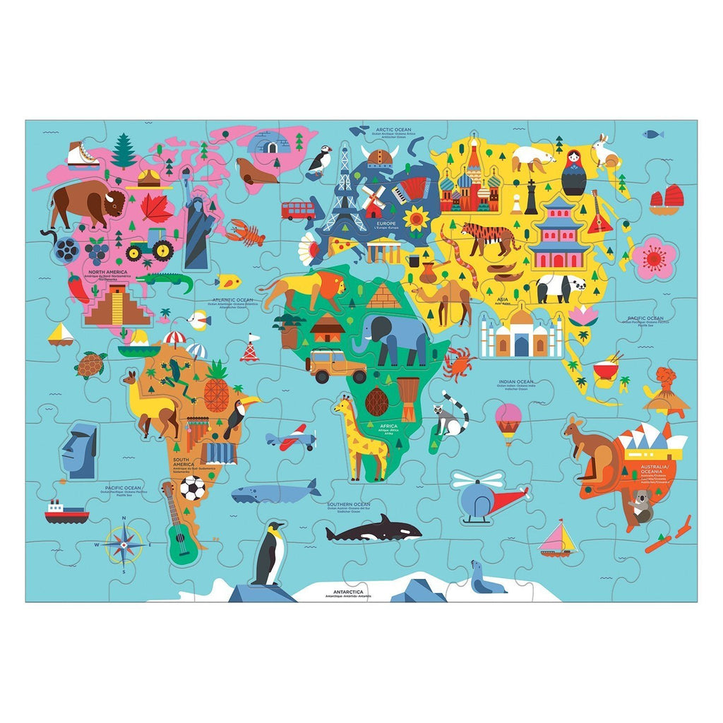 Map of the World Geography Puzzle - Mudpuppy