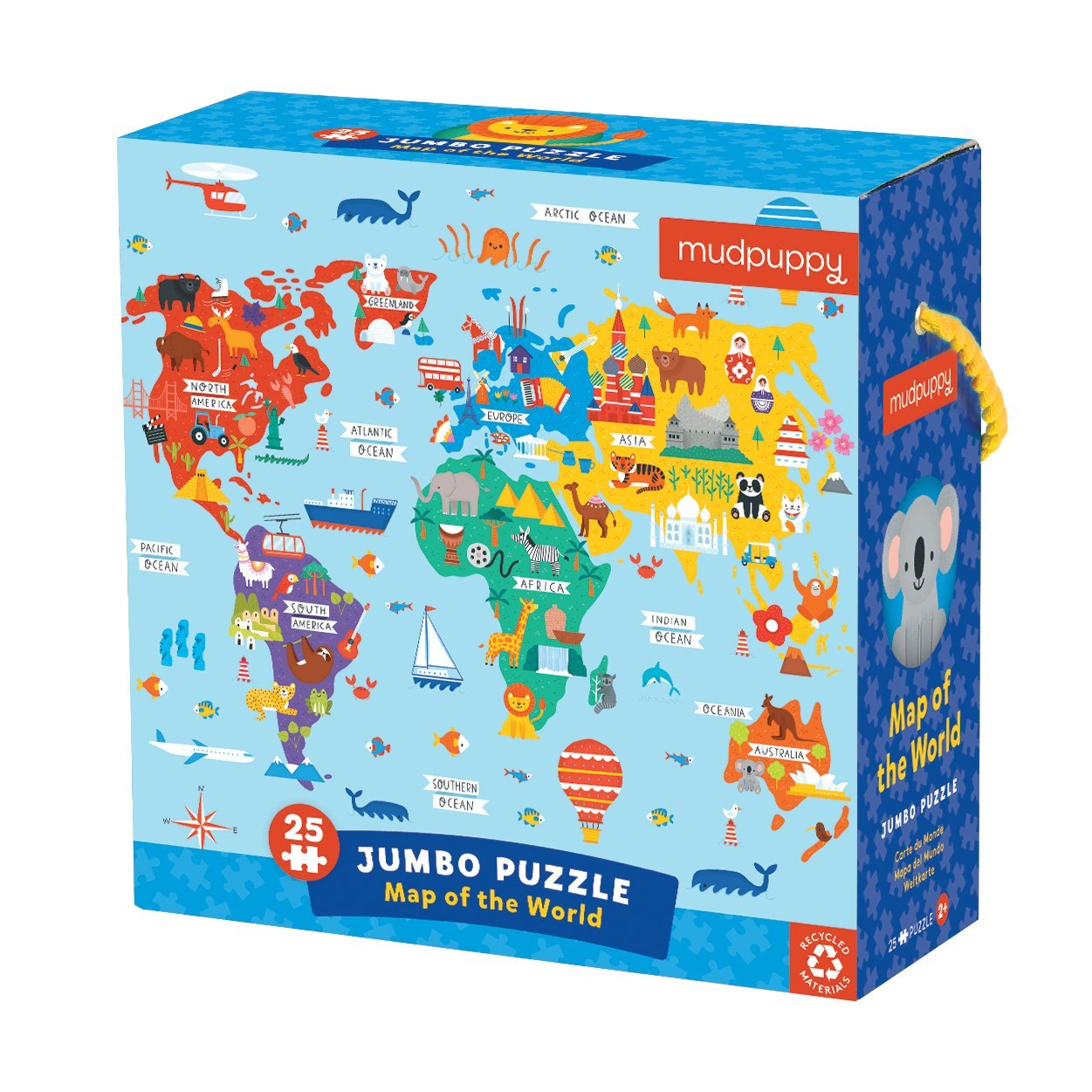 Map of the World Jumbo Puzzle - Mudpuppy