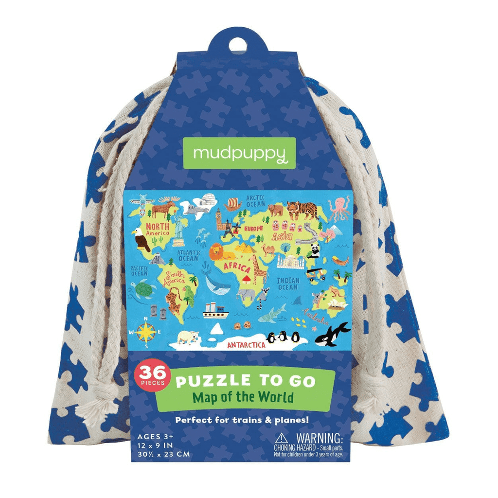 Map Of The World Puzzle To Go - Mudpuppy