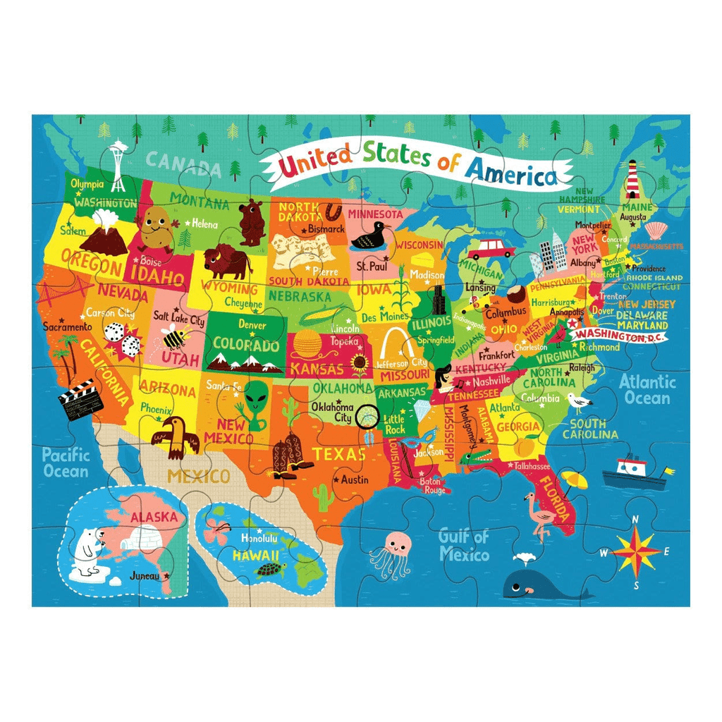 Map Of U.S.A. Puzzle To Go - Mudpuppy