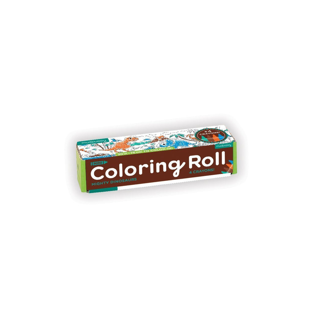 Mighty Dinosaurs Mini Coloring Roll - Mudpuppy