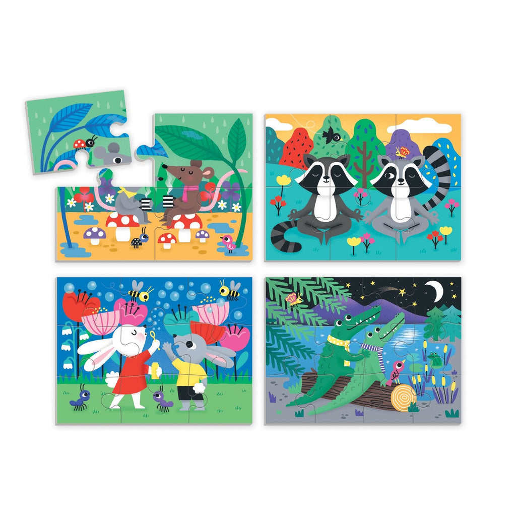 Mindful 4-In-a-Box Progressive Puzzle - Mudpuppy