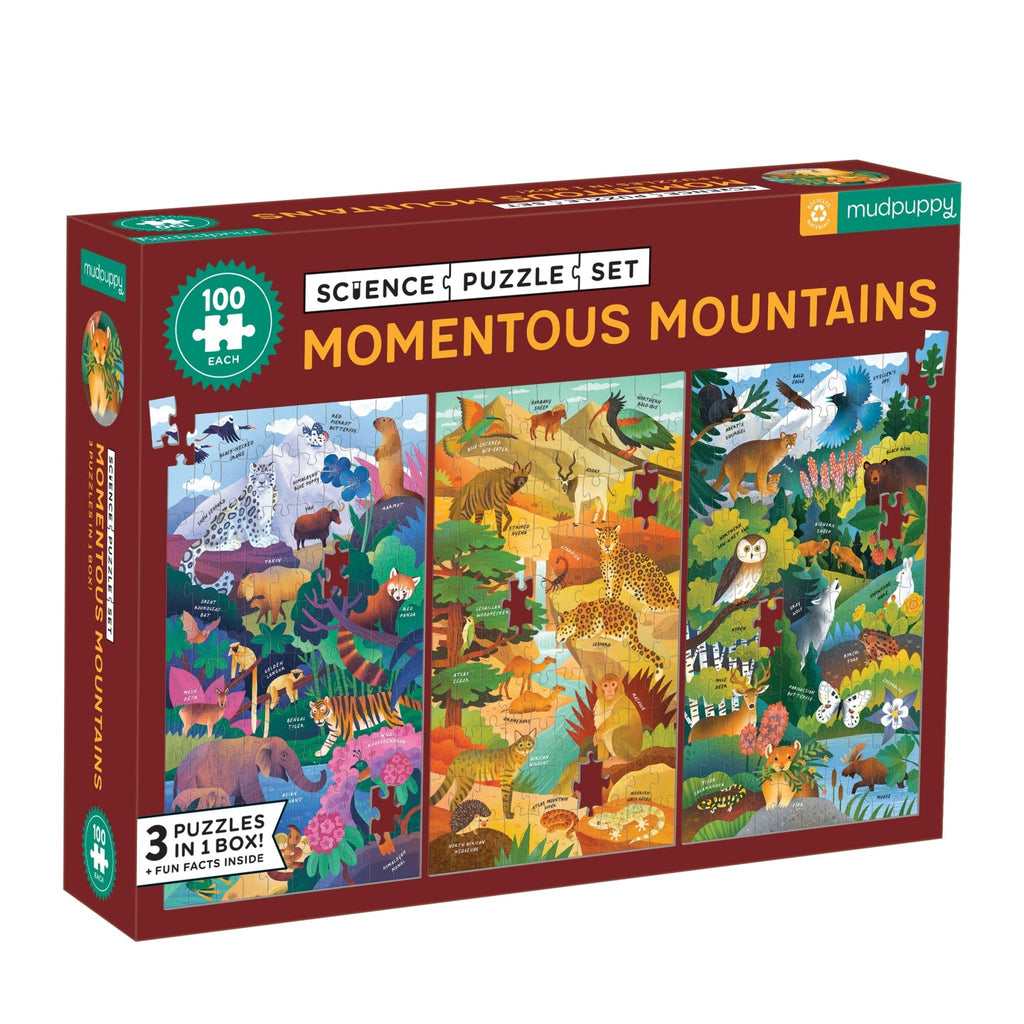 Momentous Mountains Science Puzzle Set - Mudpuppy