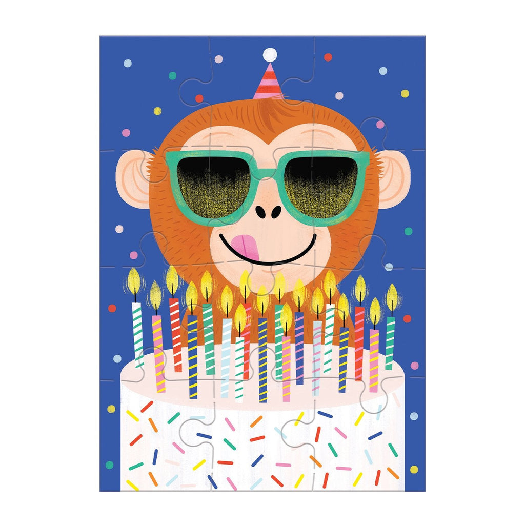 Monkey Cake Greeting Card Puzzle - Mudpuppy